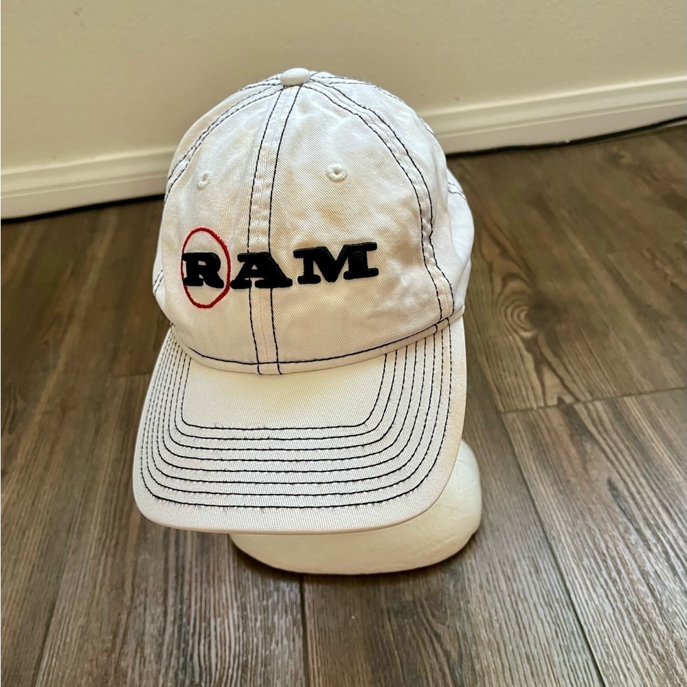 White RAM Logo Cap - Picture 2 of 11